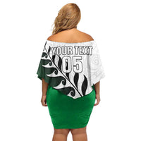 Custom New Zealand Football Off Shoulder Short Dress Go Aotearoa