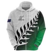 Custom New Zealand Football Zip Hoodie Go Aotearoa