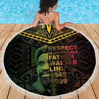 Happy Vanuatu Father Lini Day Beach Blanket LT05 - Polynesian Pride