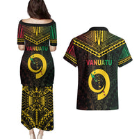 Happy Vanuatu Father Lini Day Couples Matching Puletasi and Hawaiian Shirt LT05 - Polynesian Pride