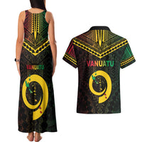 Happy Vanuatu Father Lini Day Couples Matching Tank Maxi Dress and Hawaiian Shirt LT05 - Polynesian Pride