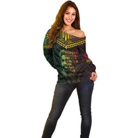 Happy Vanuatu Father Lini Day Off Shoulder Sweater