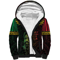 Happy Vanuatu Father Lini Day Sherpa Hoodie LT05 Unisex Black - Polynesian Pride