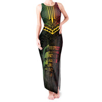 Happy Vanuatu Father Lini Day Tank Maxi Dress LT05 Women Black - Polynesian Pride