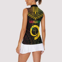Happy Vanuatu Father Lini Day Women Sleeveless Polo Shirt