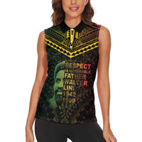 Happy Vanuatu Father Lini Day Women Sleeveless Polo Shirt