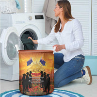 ANZAC Day Laundry Basket Remembrance Tribute Soldiers And Poppy Field LT05 - Polynesian Pride