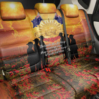 ANZAC Day Back Car Seat Cover Remembrance Tribute Soldiers And Poppy Field