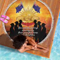 ANZAC Day Beach Blanket Remembrance Tribute Soldiers And Poppy Field LT05 - Polynesian Pride