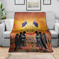 ANZAC Day Blanket Remembrance Tribute Soldiers And Poppy Field LT05 - Polynesian Pride