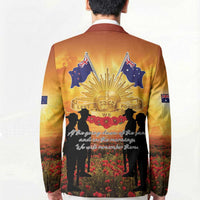 ANZAC Day Blazer Remembrance Tribute Soldiers And Poppy Field LT05 - Polynesian Pride