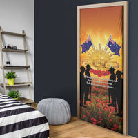 ANZAC Day Door Cover Remembrance Tribute Soldiers And Poppy Field LT05 - Polynesian Pride