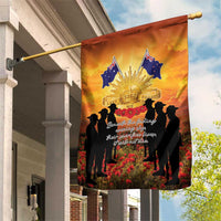 ANZAC Day Garden Flag Remembrance Tribute Soldiers And Poppy Field LT05 House Flag Orange - Polynesian Pride