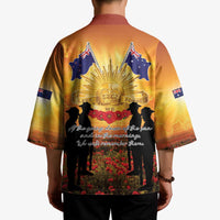 ANZAC Day Kimono Remembrance Tribute Soldiers And Poppy Field LT05 - Polynesian Pride