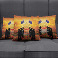 ANZAC Day Pillow Cover Remembrance Tribute Soldiers And Poppy Field LT05 - Polynesian Pride