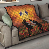 ANZAC Day Quilt Remembrance Tribute Soldiers And Poppy Field LT05 - Polynesian Pride