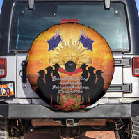 ANZAC Day Spare Tire Cover Remembrance Tribute Soldiers And Poppy Field LT05 Orange - Polynesian Pride