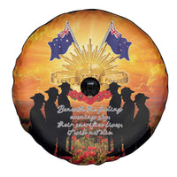ANZAC Day Spare Tire Cover Remembrance Tribute Soldiers And Poppy Field LT05 - Polynesian Pride