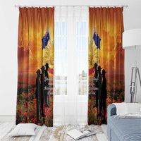 ANZAC Day Window Curtain Remembrance Tribute Soldiers And Poppy Field LT05 - Polynesian Pride