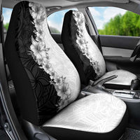 Hawaii Hibiscus Flowers Car Seat Cover Grayscale Polynesian Pattern LT05 - Polynesian Pride