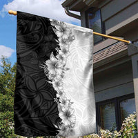 Hawaii Hibiscus Flowers Garden Flag Grayscale Polynesian Pattern LT05 - Polynesian Pride