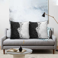 Hawaii Hibiscus Flowers Pillow Cover Grayscale Polynesian Pattern LT05 - Polynesian Pride
