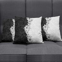 Hawaii Hibiscus Flowers Pillow Cover Grayscale Polynesian Pattern LT05 - Polynesian Pride