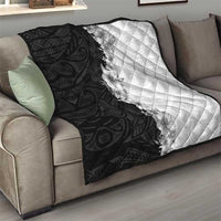 Hawaii Hibiscus Flowers Quilt Grayscale Polynesian Pattern LT05 - Polynesian Pride