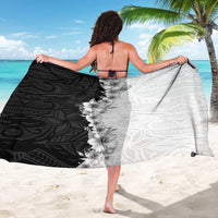 Hawaii Hibiscus Flowers Sarong Grayscale Polynesian Pattern LT05 - Polynesian Pride
