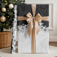 Hawaii Hibiscus Flowers Wrapping Paper Grayscale Polynesian Pattern LT05 - Polynesian Pride