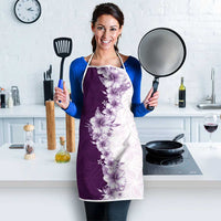 Hawaii Hibiscus Flowers Apron Purple Polynesian Pattern LT05 - Polynesian Pride