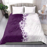 Hawaii Hibiscus Flowers Bedding Set Purple Polynesian Pattern LT05 - Polynesian Pride