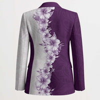 Hawaii Hibiscus Flowers Blazer Purple Polynesian Pattern LT05 - Polynesian Pride