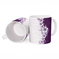 Hawaii Hibiscus Flowers Ceramic Mug Purple Polynesian Pattern LT05 - Polynesian Pride