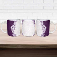 Hawaii Hibiscus Flowers Ceramic Mug Purple Polynesian Pattern LT05 - Polynesian Pride