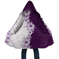 Hawaii Hibiscus Flowers Cloak Purple Polynesian Pattern LT05 Unisex Purple - Polynesian Pride