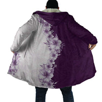 Hawaii Hibiscus Flowers Cloak Purple Polynesian Pattern LT05 - Polynesian Pride