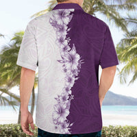 Hawaii Hibiscus Flowers Hawaiian Shirt Purple Polynesian Pattern LT05 - Polynesian Pride