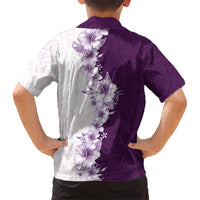 Hawaii Hibiscus Flowers Hawaiian Shirt Purple Polynesian Pattern LT05 - Polynesian Pride