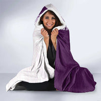Hawaii Hibiscus Flowers Hooded Blanket Purple Polynesian Pattern LT05 - Polynesian Pride