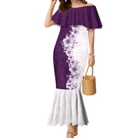 Hawaii Hibiscus Flowers Mermaid Dress Purple Polynesian Pattern LT05 Women Purple - Polynesian Pride