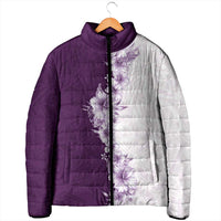 Hawaii Hibiscus Flowers Padded Jacket Purple Polynesian Pattern LT05 - Polynesian Pride