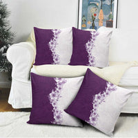 Hawaii Hibiscus Flowers Pillow Cover Purple Polynesian Pattern LT05 - Polynesian Pride