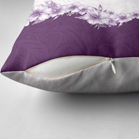 Hawaii Hibiscus Flowers Pillow Cover Purple Polynesian Pattern LT05 - Polynesian Pride