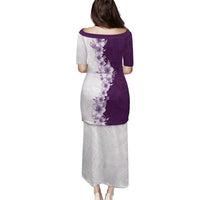Hawaii Hibiscus Flowers Puletasi Purple Polynesian Pattern LT05 - Polynesian Pride