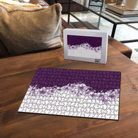 Hawaii Hibiscus Flowers Puzzle Purple Polynesian Pattern LT05 - Polynesian Pride