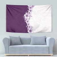 Hawaii Hibiscus Flowers Tapestry Purple Polynesian Pattern LT05 - Polynesian Pride