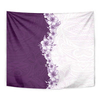 Hawaii Hibiscus Flowers Tapestry Purple Polynesian Pattern LT05 - Polynesian Pride