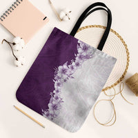 Hawaii Hibiscus Flowers Tote Bag Purple Polynesian Pattern LT05 Black Strap One Size Purple - Polynesian Pride
