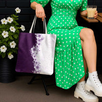 Hawaii Hibiscus Flowers Tote Bag Purple Polynesian Pattern LT05 - Polynesian Pride